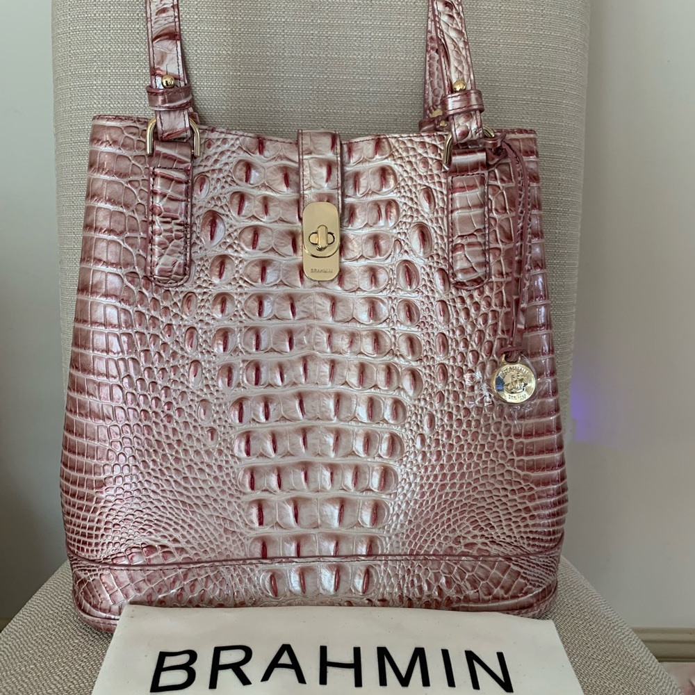 New Brahmin Pink Icing Fiora Tote
